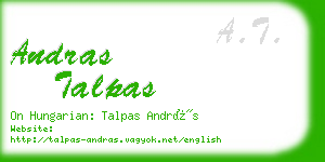 andras talpas business card